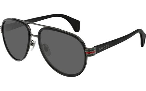 gucci grey aviator men's sunglasses|gucci 56mm exaggerated aviator sunglasses.